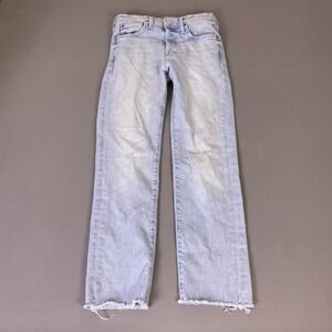 MOTHER The Scrapper Cuff Ankle Fray Jeans 24 (Fit 25) Lonely Hearts Club *Wear*